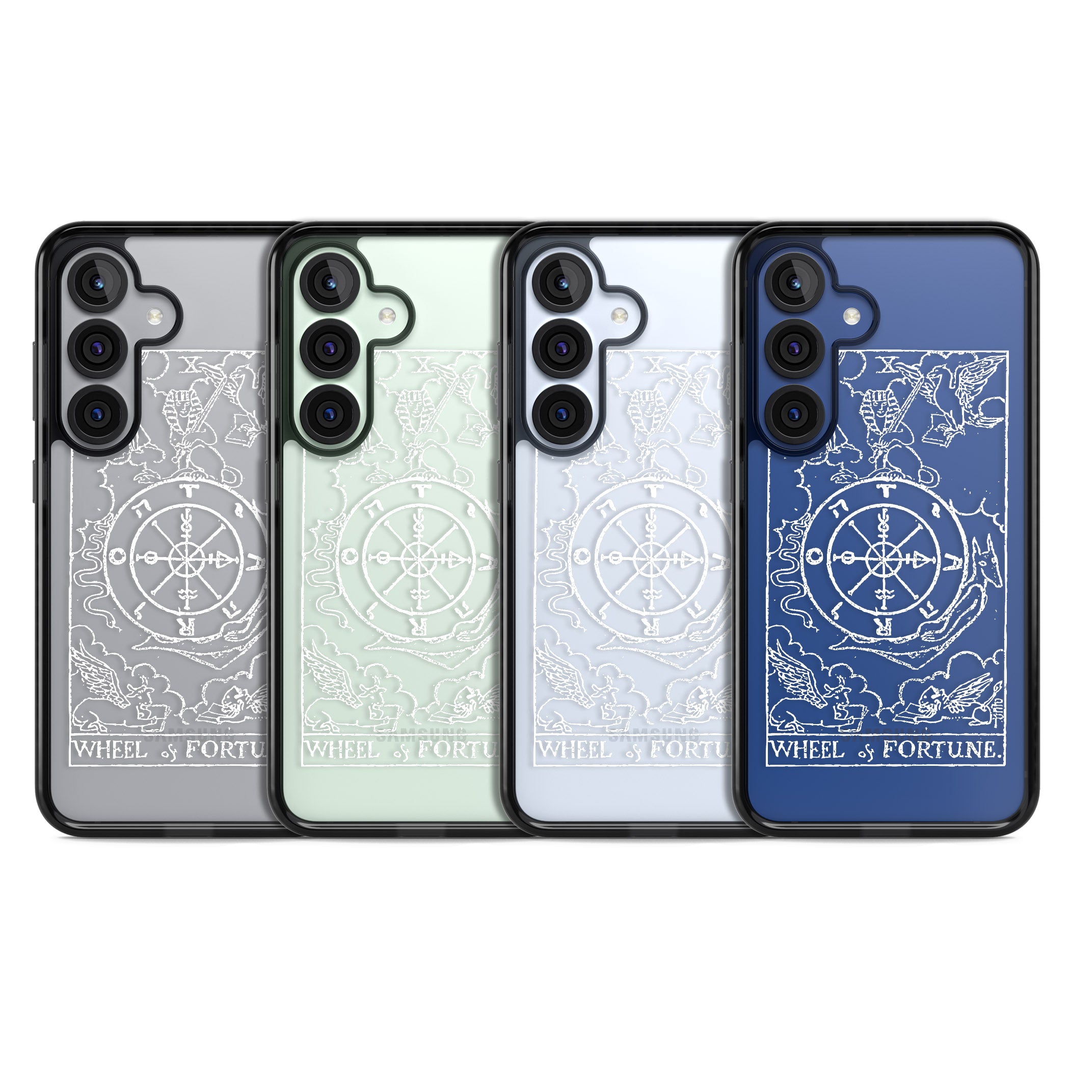 Personalised Wheel Of Fortune Tarot Card (White)