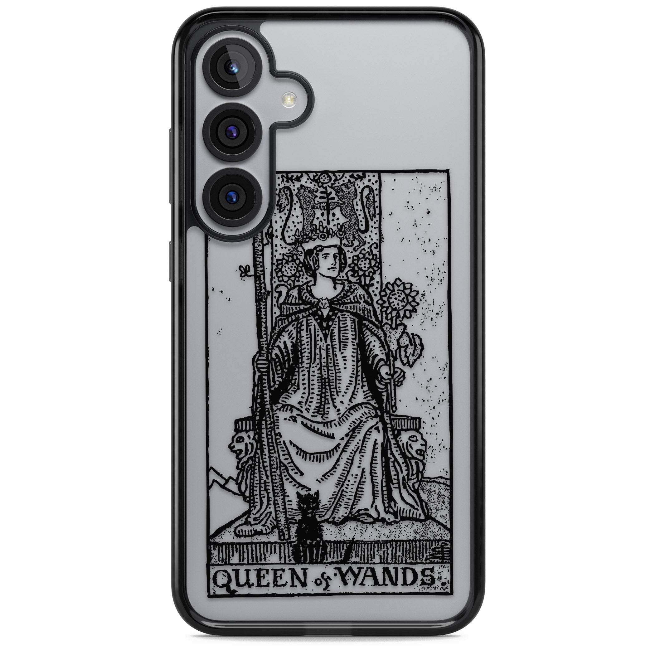 Personalised Queen Of Wands Tarot Card (Clear)
