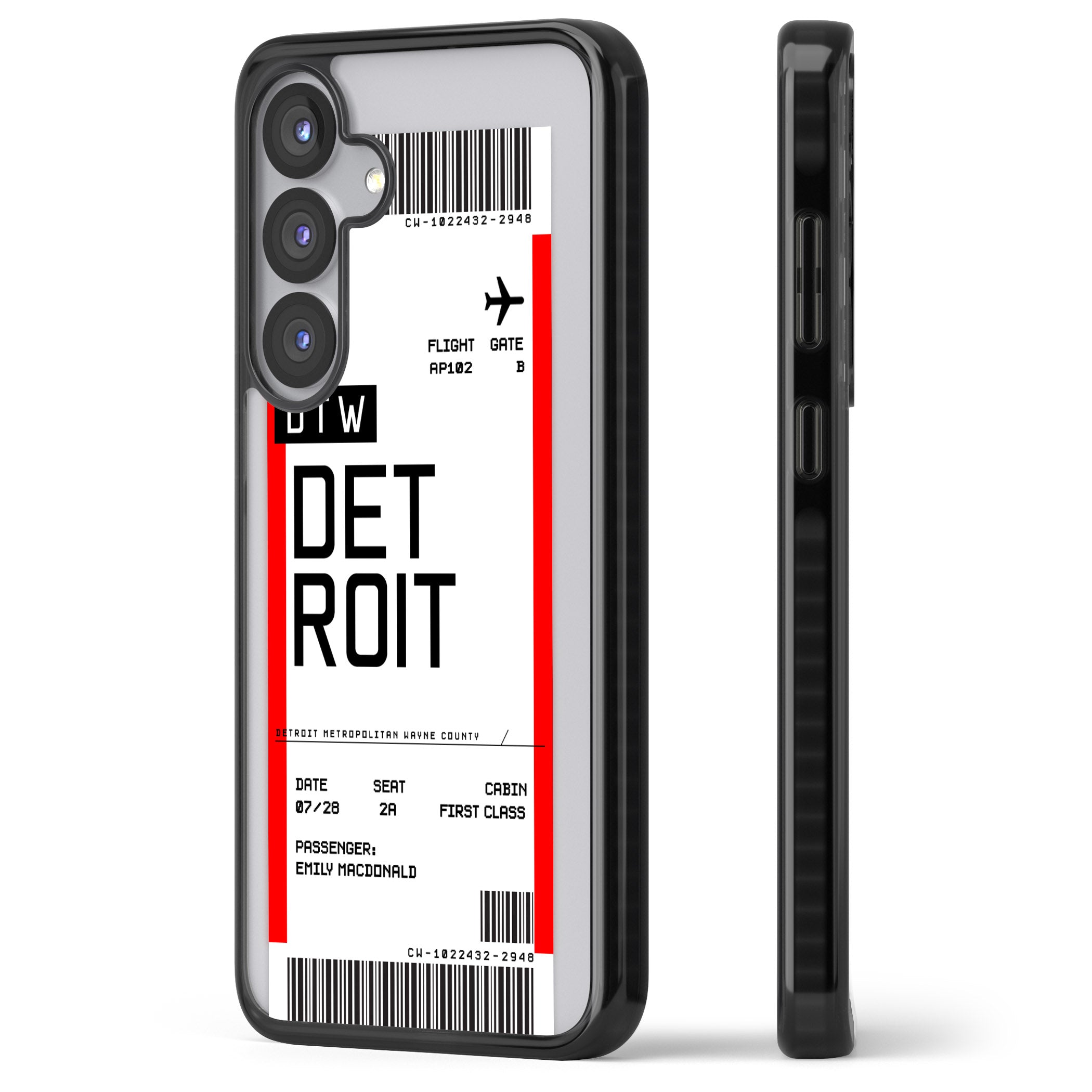 Personalised Detroit Boarding Pass