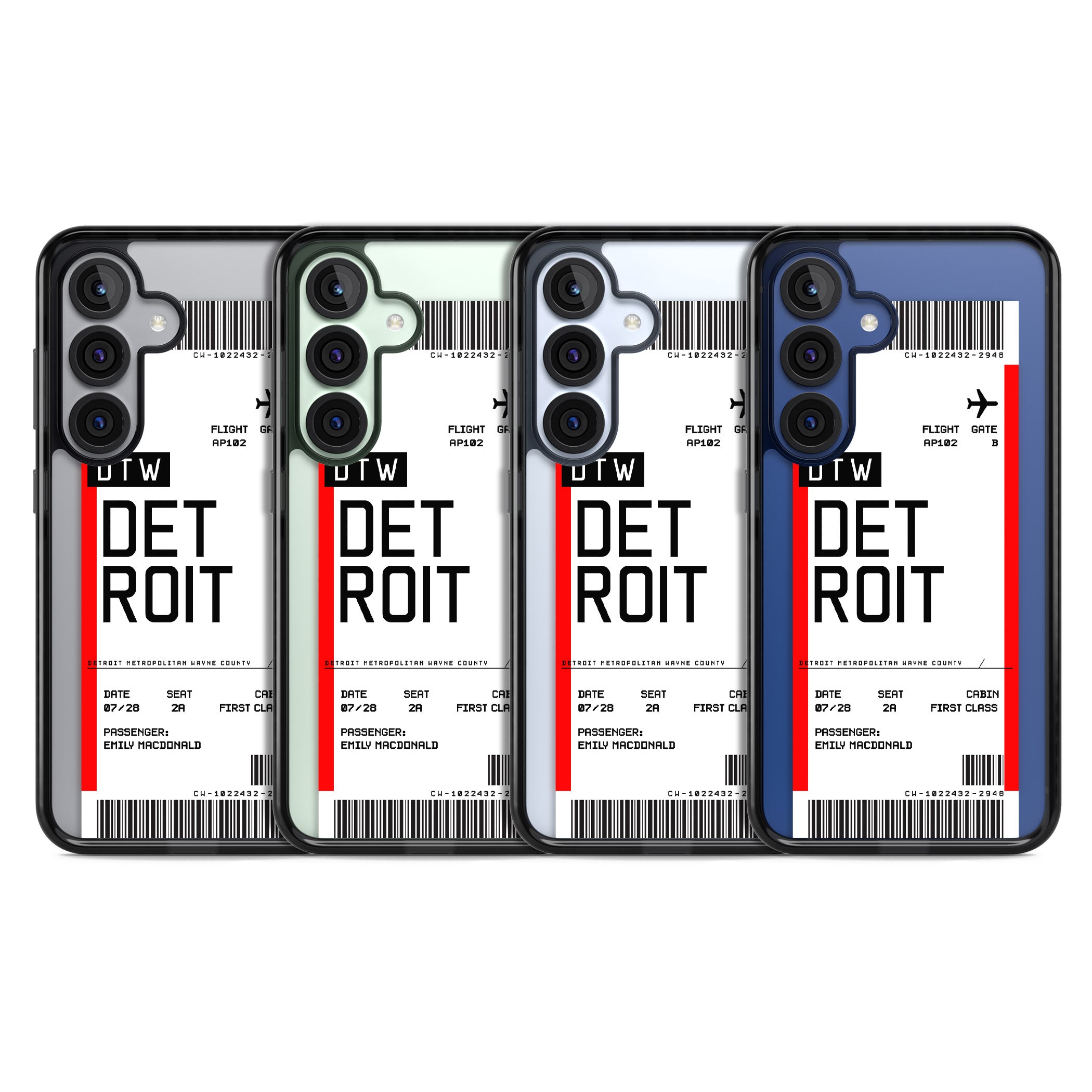 Personalised Detroit Boarding Pass