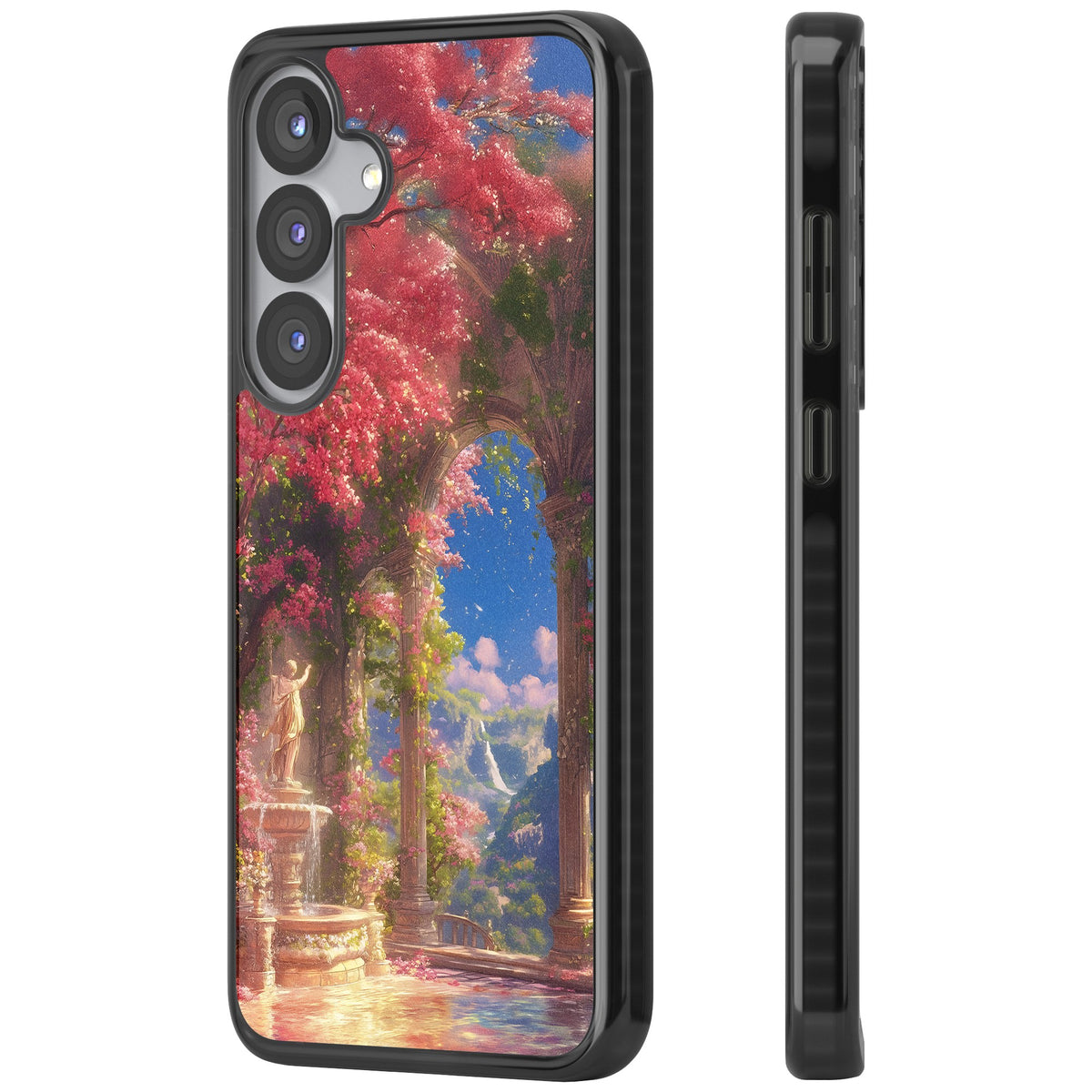 Castle Blossom Samsung S25 / Samsung S25 Plus / Samsung S26 / Samsung S26 Plus Impact Black Phone Case side