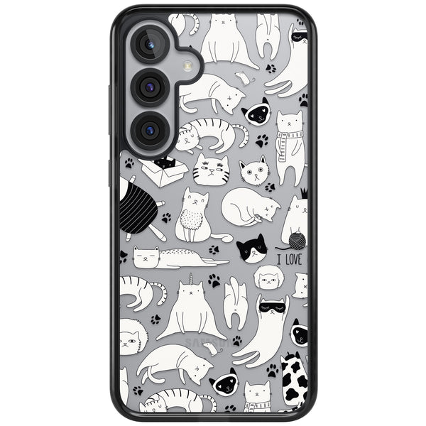 Cartoon Cats (Black & White)