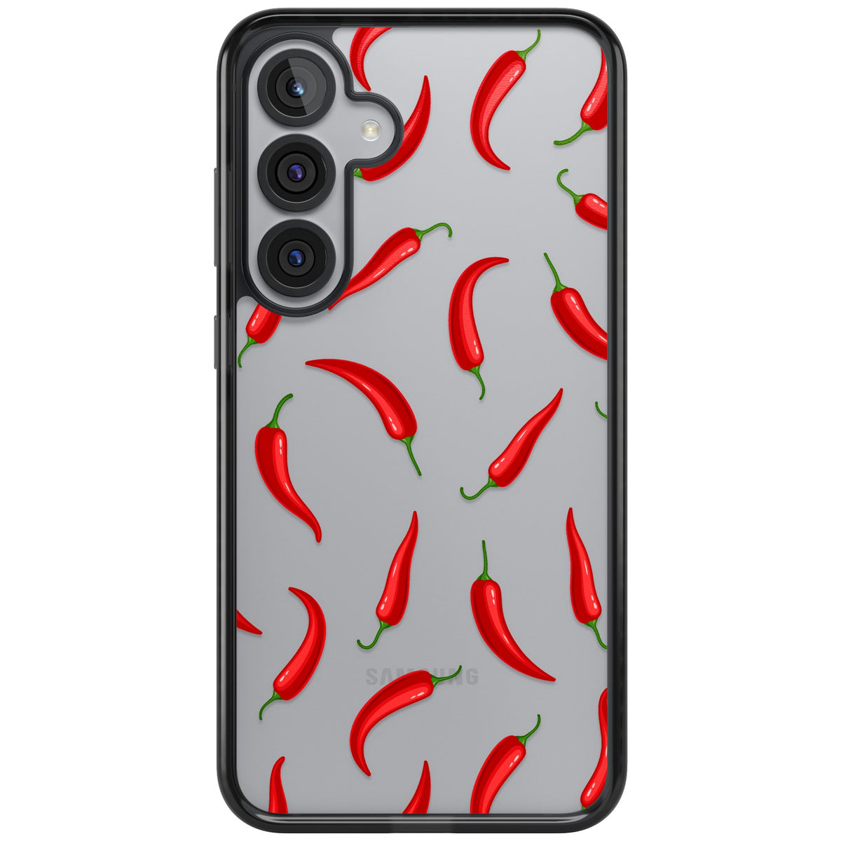 Chilli Heat Samsung S25 Plus / Samsung S26 / Samsung S26 Plus Impact Black Phone Case front