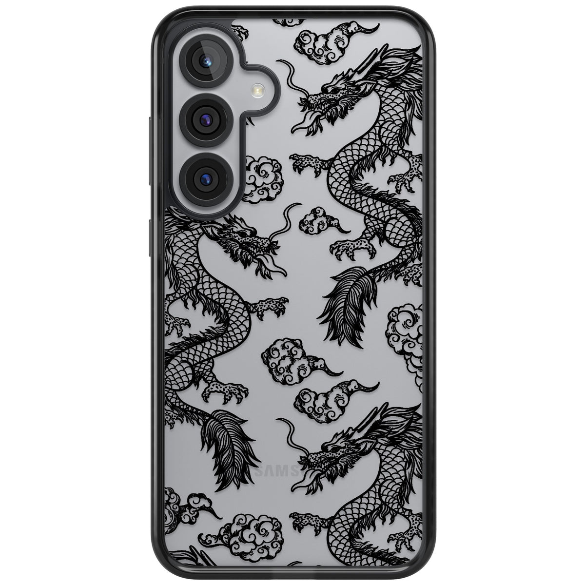 Black Dragons Samsung S25 Plus / Samsung S26 / Samsung S26 Plus Impact Black Phone Case front