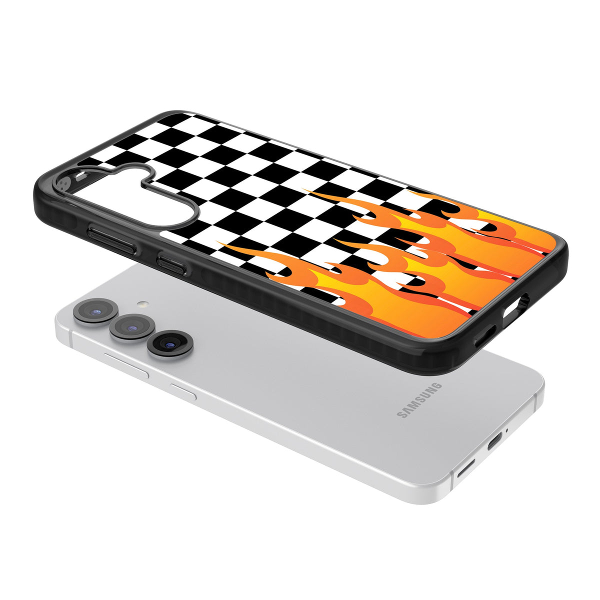 Hot Pursuit Samsung S25 / Samsung S25 Plus / Samsung S26 / Samsung S26 Plus Impact Black Phone Case angled