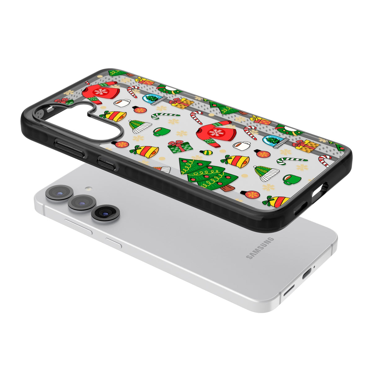 Holiday Medley Samsung S25 / Samsung S25 Plus / Samsung S26 / Samsung S26 Plus Impact Black Phone Case angled