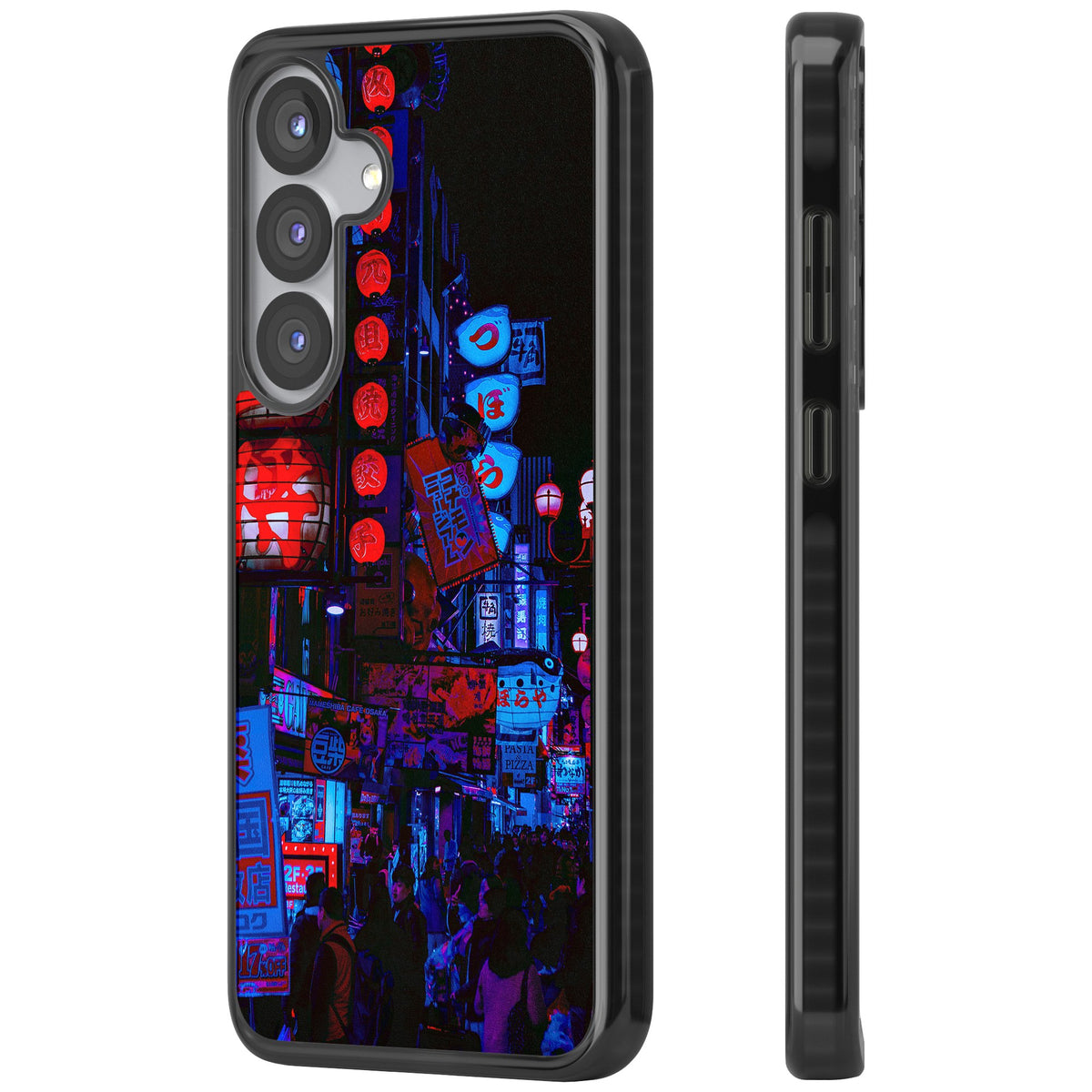 Neon Tokyo Samsung S25 / Samsung S25 Plus / Samsung S26 / Samsung S26 Plus Impact Black Phone Case side