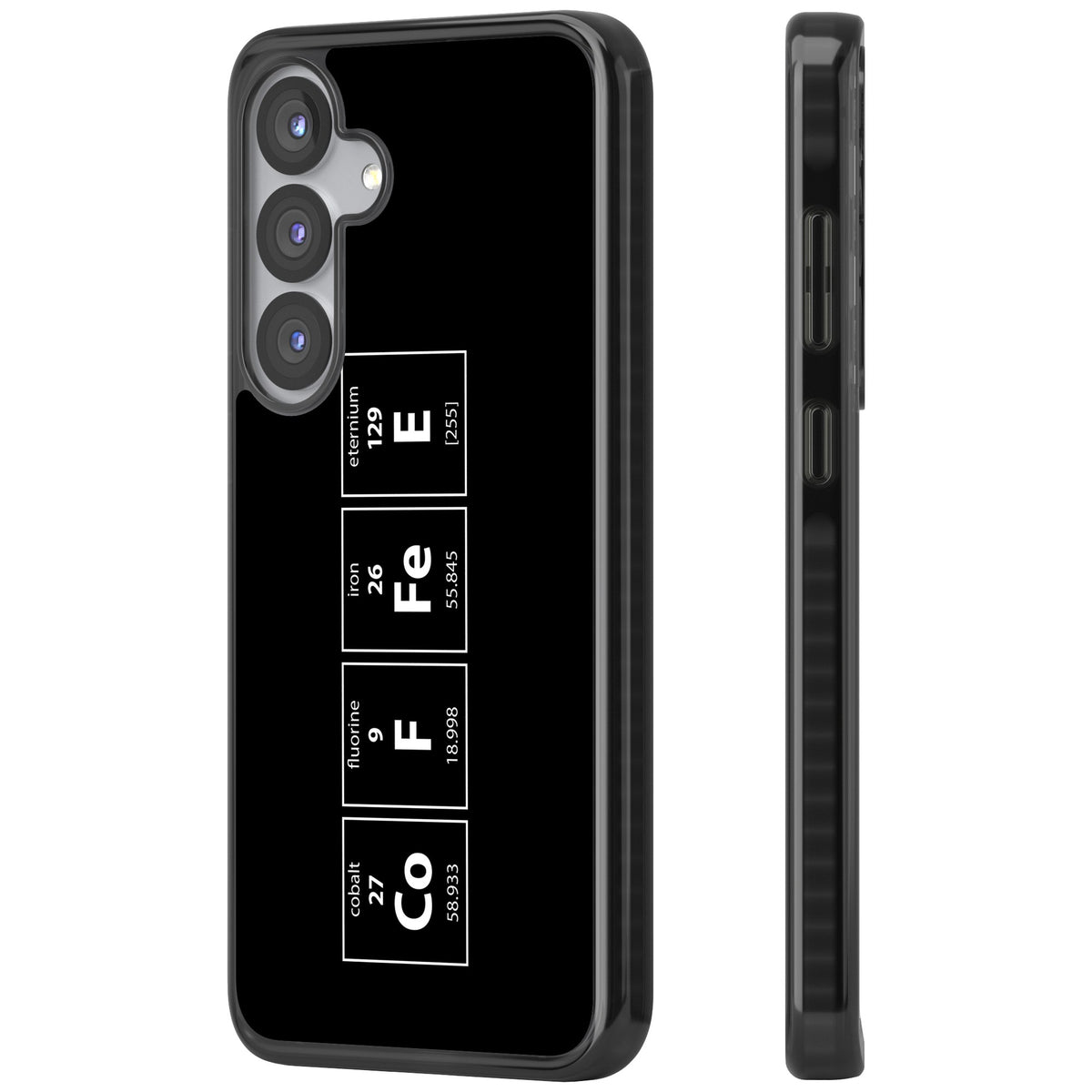 Coffee Element (Black) Samsung S25 / Samsung S25 Plus / Samsung S26 / Samsung S26 Plus Impact Black Phone Case side