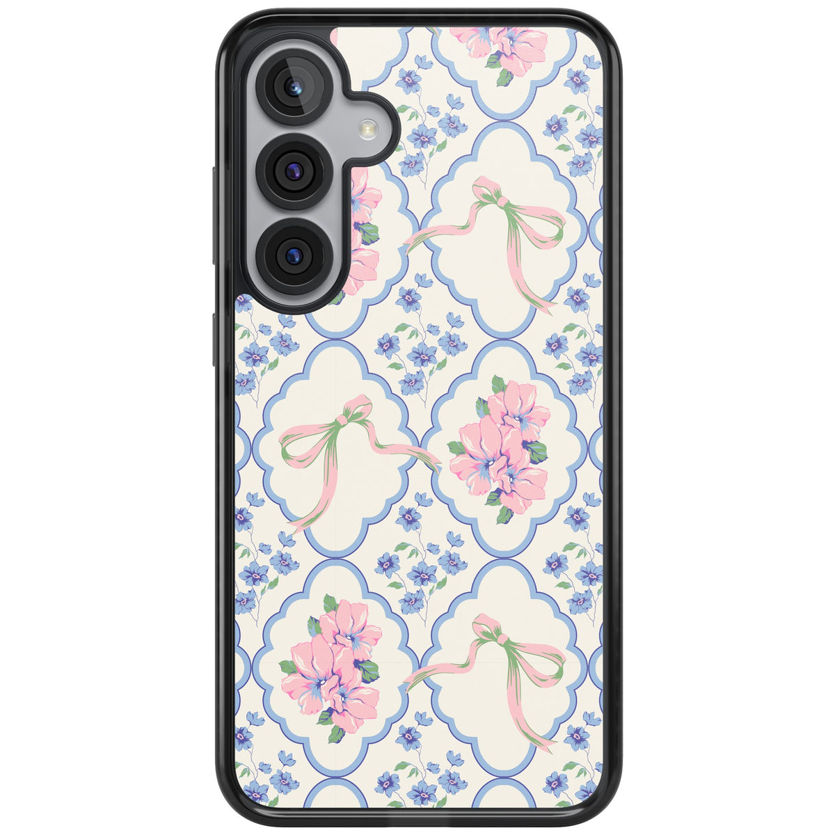 Ribbon Lattice Samsung S25 Plus / Samsung S26 / Samsung S26 Plus Impact Black Phone Case front