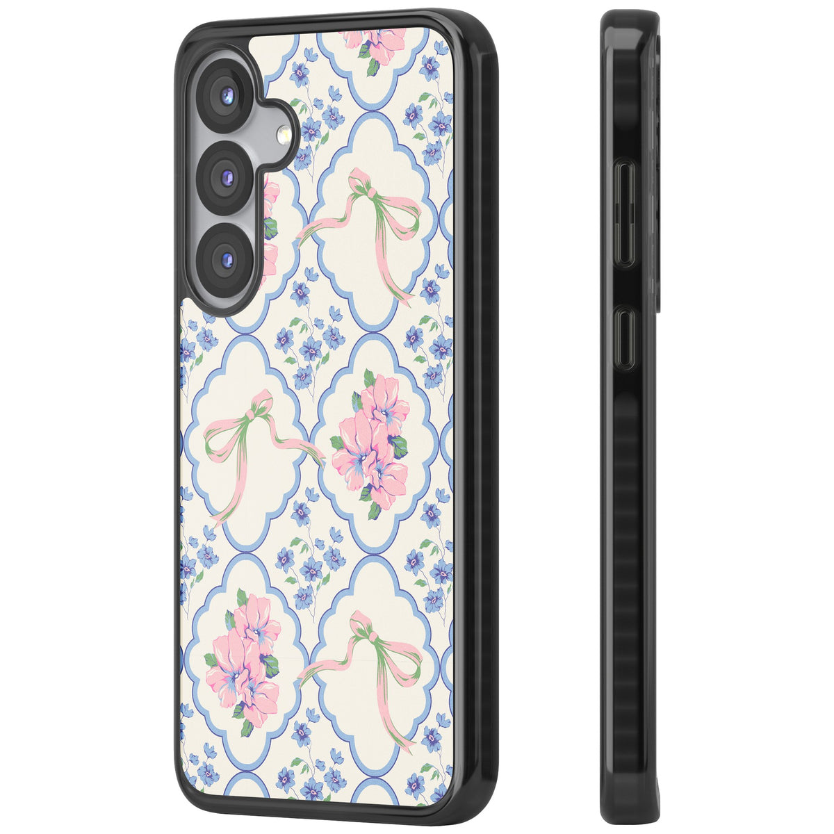 Ribbon Lattice Samsung S25 / Samsung S25 Plus / Samsung S26 / Samsung S26 Plus Impact Black Phone Case side