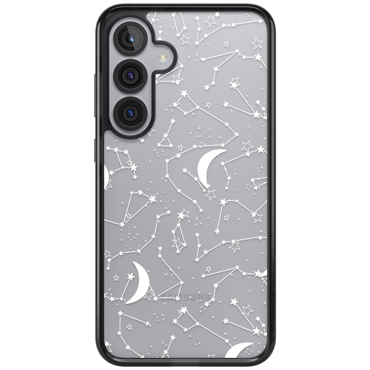 White Constellations Samsung S25 Plus / Samsung S26 / Samsung S26 Plus Impact Black Phone Case front