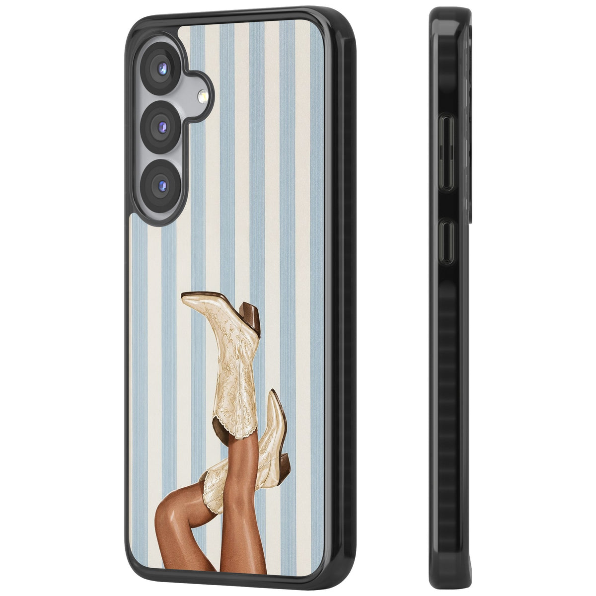 Cowgirl Boots Samsung S25 / Samsung S25 Plus / Samsung S26 / Samsung S26 Plus Impact Black Phone Case side