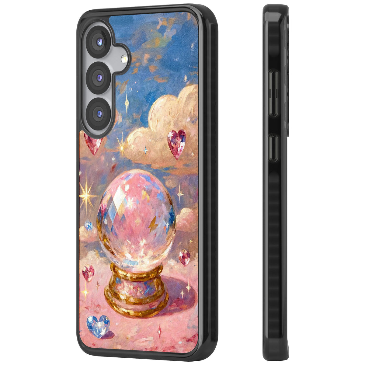 Crystal Ball Samsung S25 / Samsung S25 Plus / Samsung S26 / Samsung S26 Plus Impact Black Phone Case side