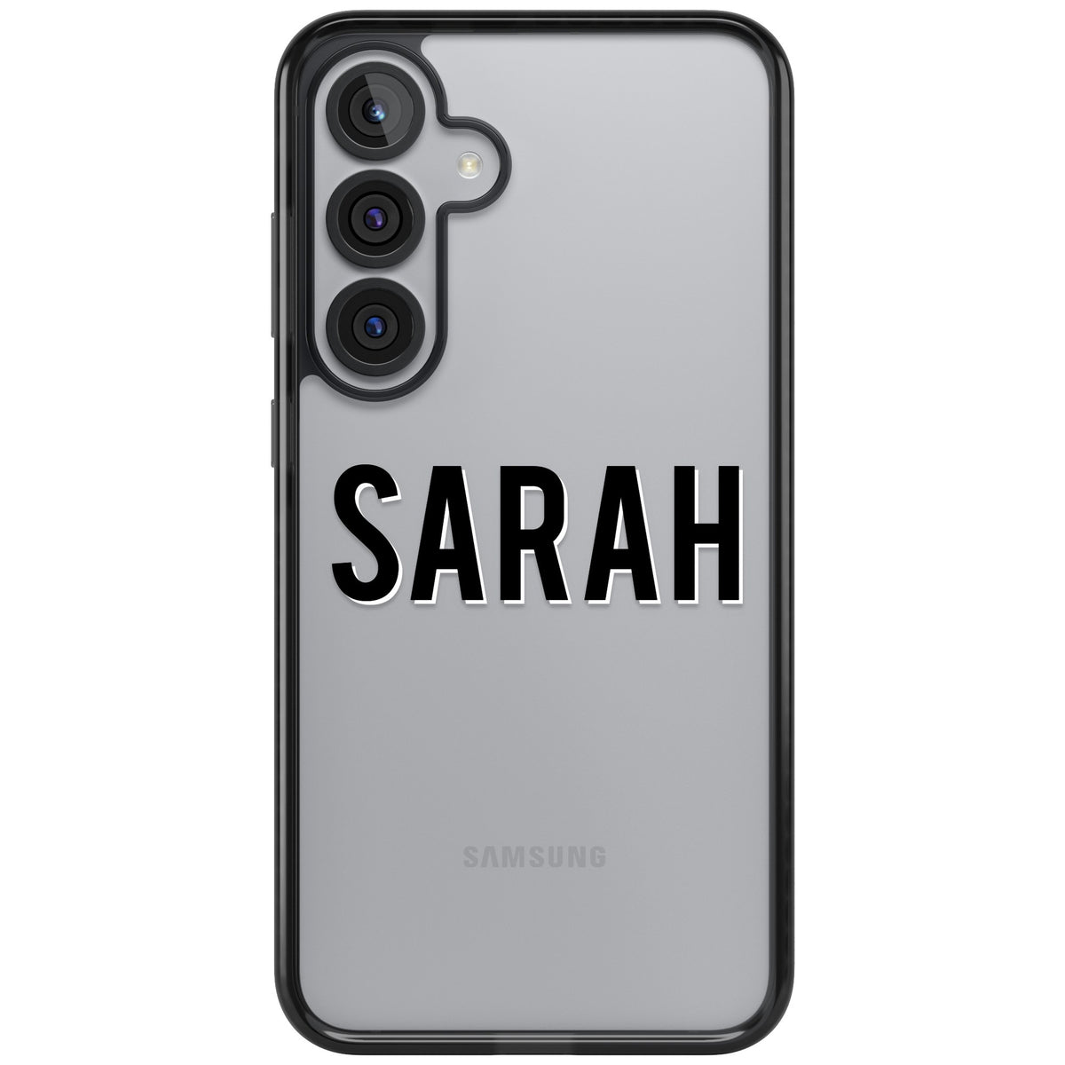 Personalised Name (Centre) Samsung S25 Plus / Samsung S26 / Samsung S26 Plus Impact Black Phone Case front