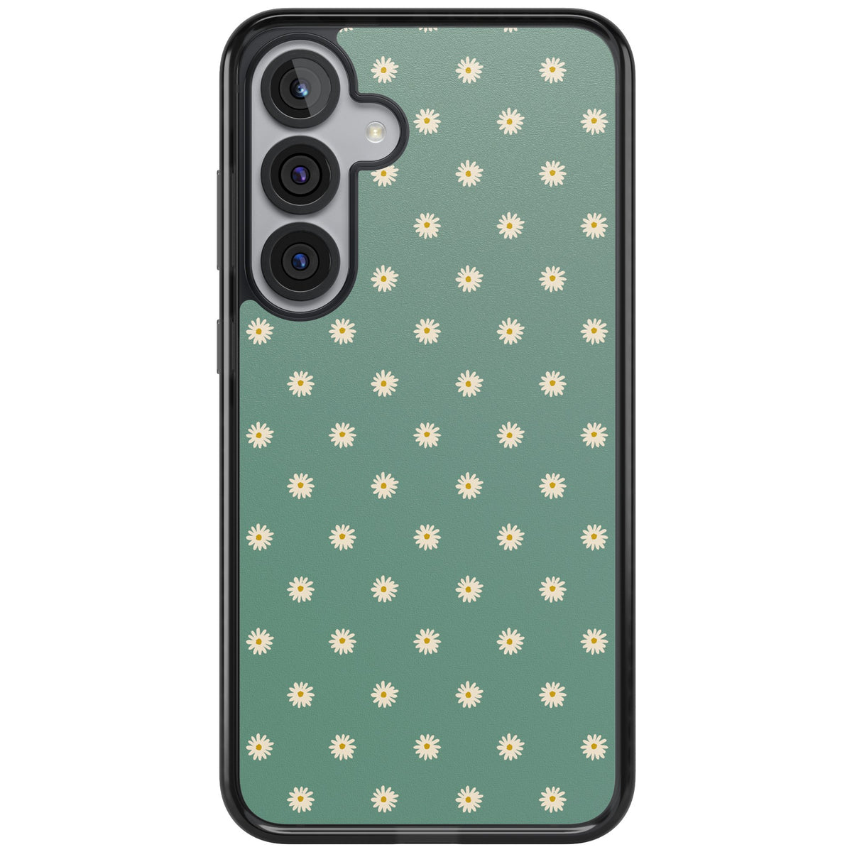 Sage Daisy Floral Samsung S25 Plus / Samsung S26 / Samsung S26 Plus Impact Black Phone Case front