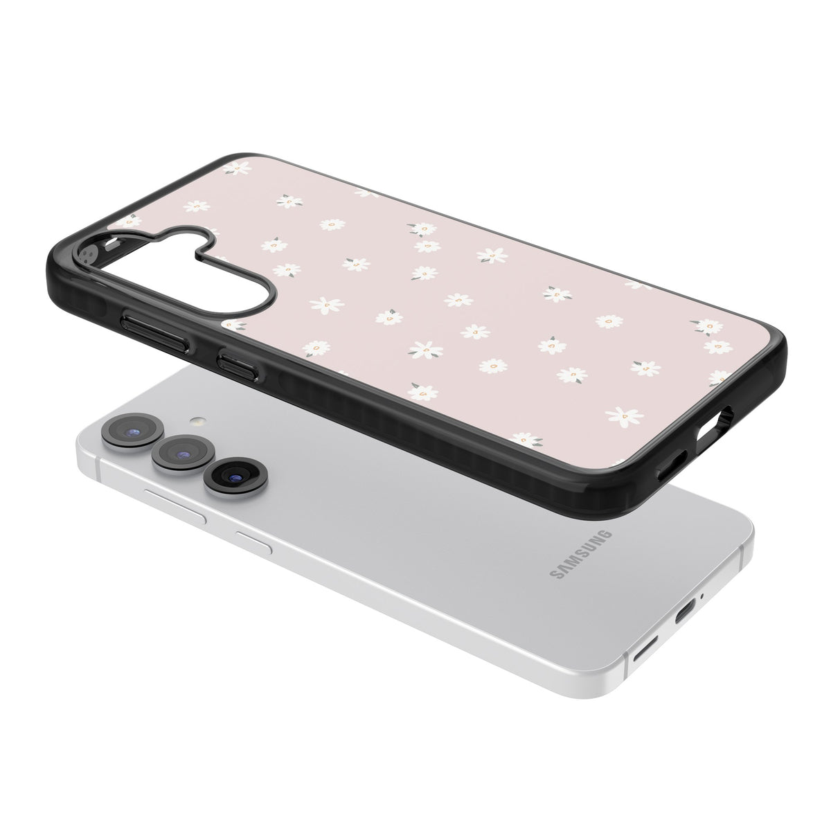 Rosewater Fields Samsung S25 / Samsung S25 Plus / Samsung S26 / Samsung S26 Plus Impact Black Phone Case angled