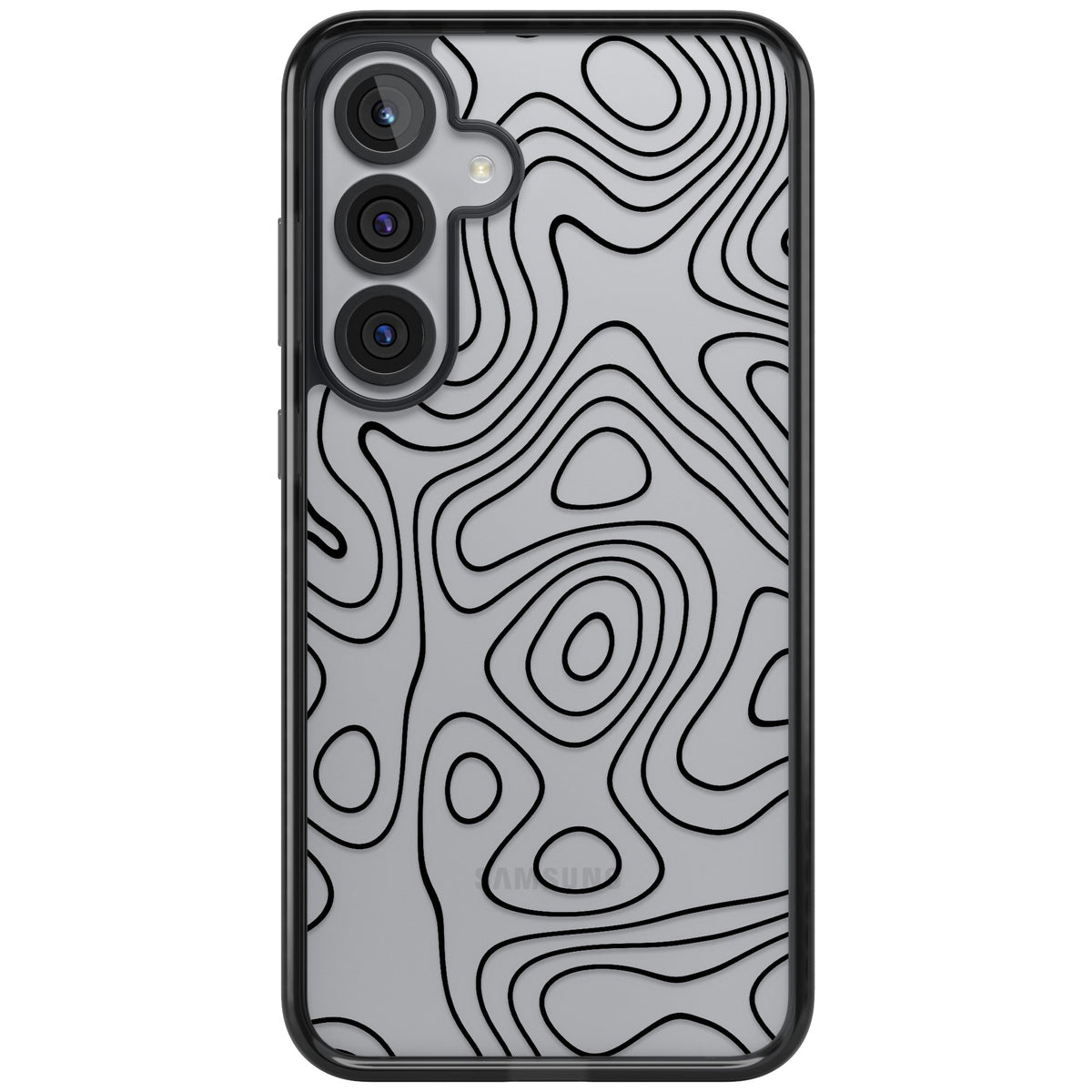 Damascus Steel Samsung S25 Plus / Samsung S26 / Samsung S26 Plus Impact Black Phone Case front