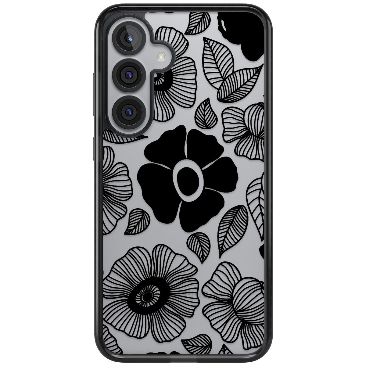 Ink Garden Samsung S25 Plus / Samsung S26 / Samsung S26 Plus Impact Black Phone Case front
