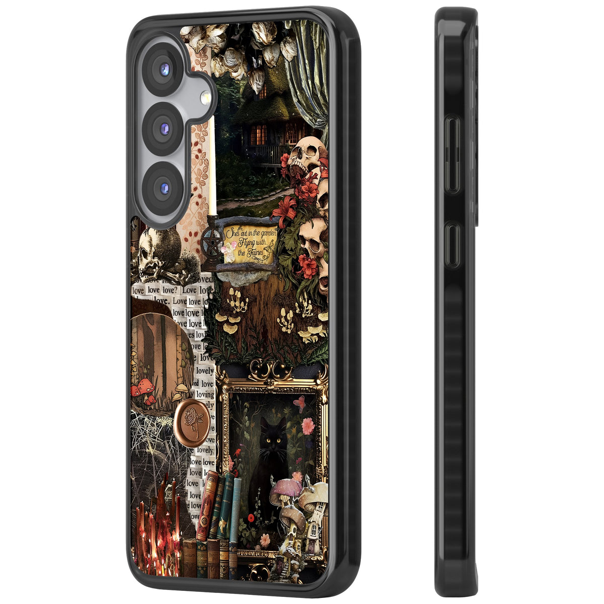 Academia Collage Samsung S25 / Samsung S25 Plus / Samsung S26 / Samsung S26 Plus Impact Black Phone Case side