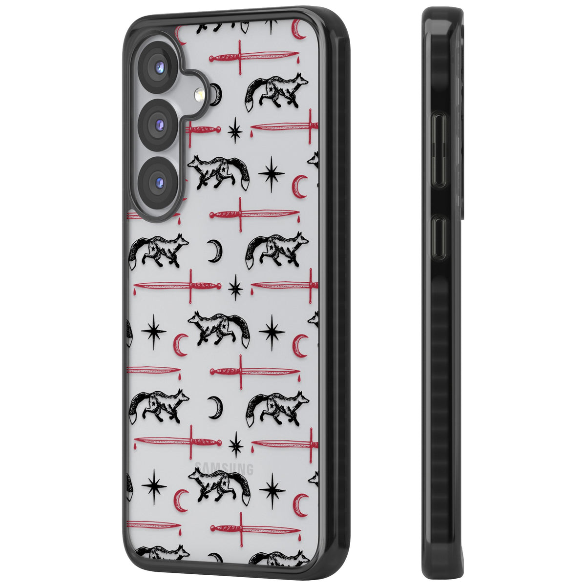 Blade & Crescent Samsung S25 / Samsung S25 Plus / Samsung S26 / Samsung S26 Plus Impact Black Phone Case side