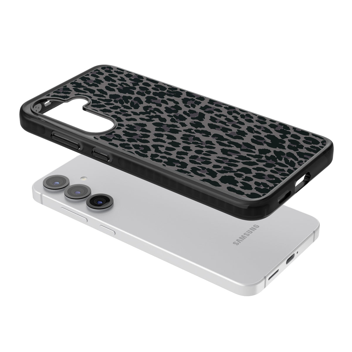 Dark Animal Print Samsung S25 / Samsung S25 Plus / Samsung S26 / Samsung S26 Plus Impact Black Phone Case angled