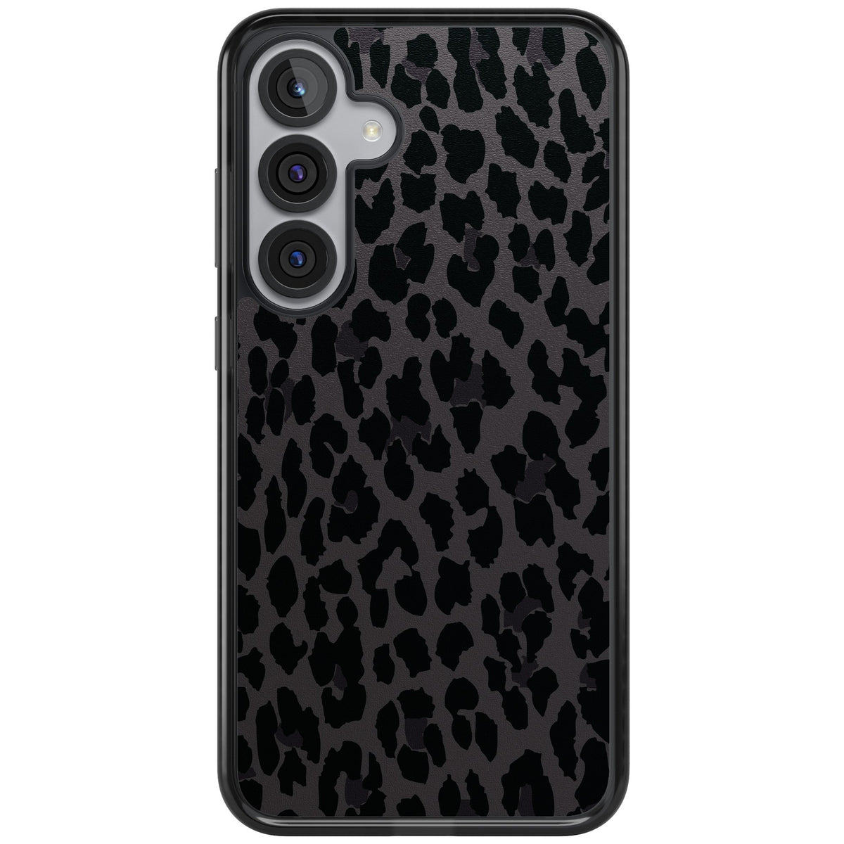 Dark Leopard Print Samsung S25 Plus / Samsung S26 / Samsung S26 Plus Impact Black Phone Case front