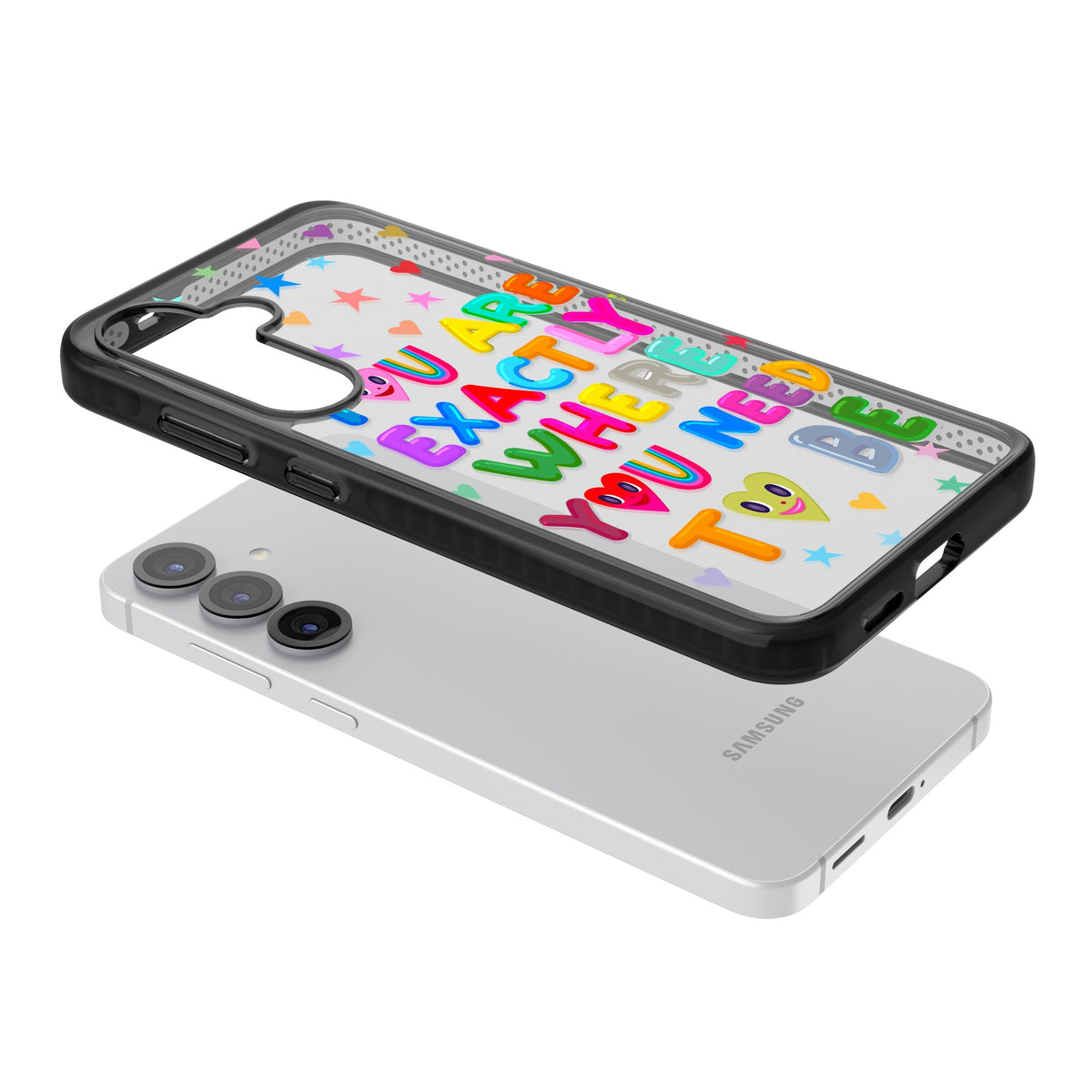 Exactly Where You Need To Be Samsung S25 / Samsung S25 Plus / Samsung S26 / Samsung S26 Plus Impact Black Phone Case angled