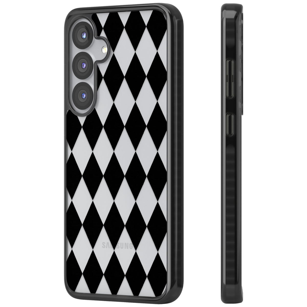 Black Diamonds Samsung S25 / Samsung S25 Plus / Samsung S26 / Samsung S26 Plus Impact Black Phone Case side