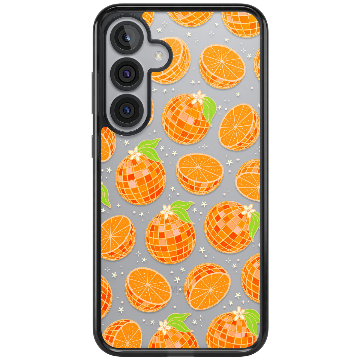 Disco Oranges Samsung S25 Plus / Samsung S26 / Samsung S26 Plus Impact Black Phone Case front