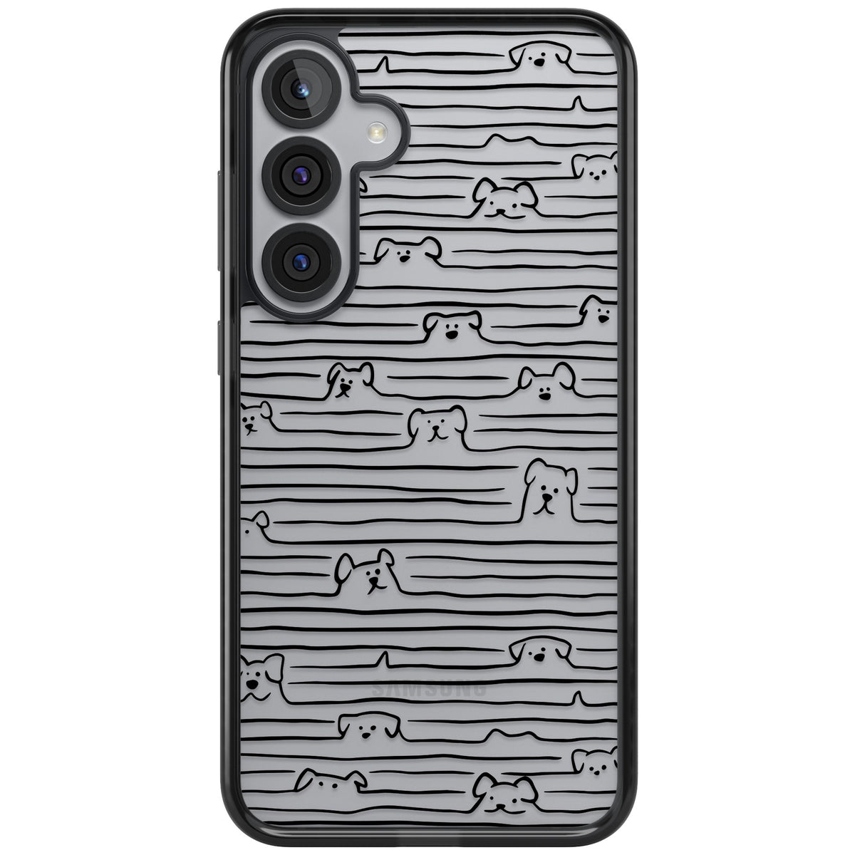 Dog Lines Samsung S25 Plus / Samsung S26 / Samsung S26 Plus Impact Black Phone Case front