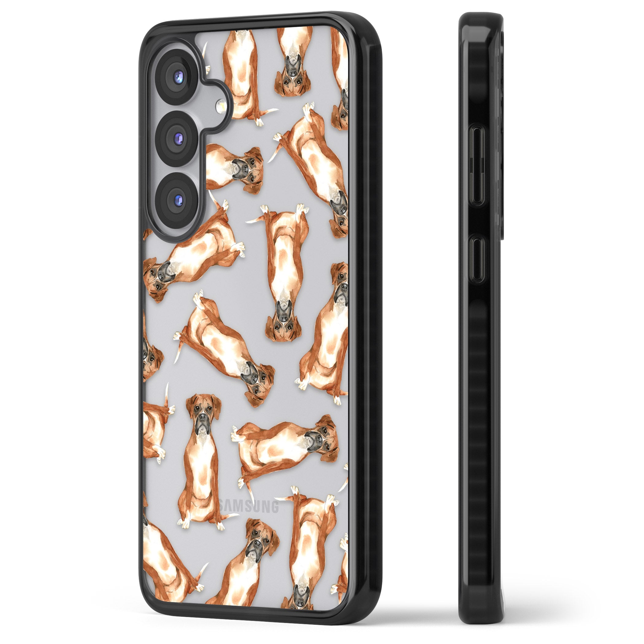 Boxer Watercolor Dog Pattern