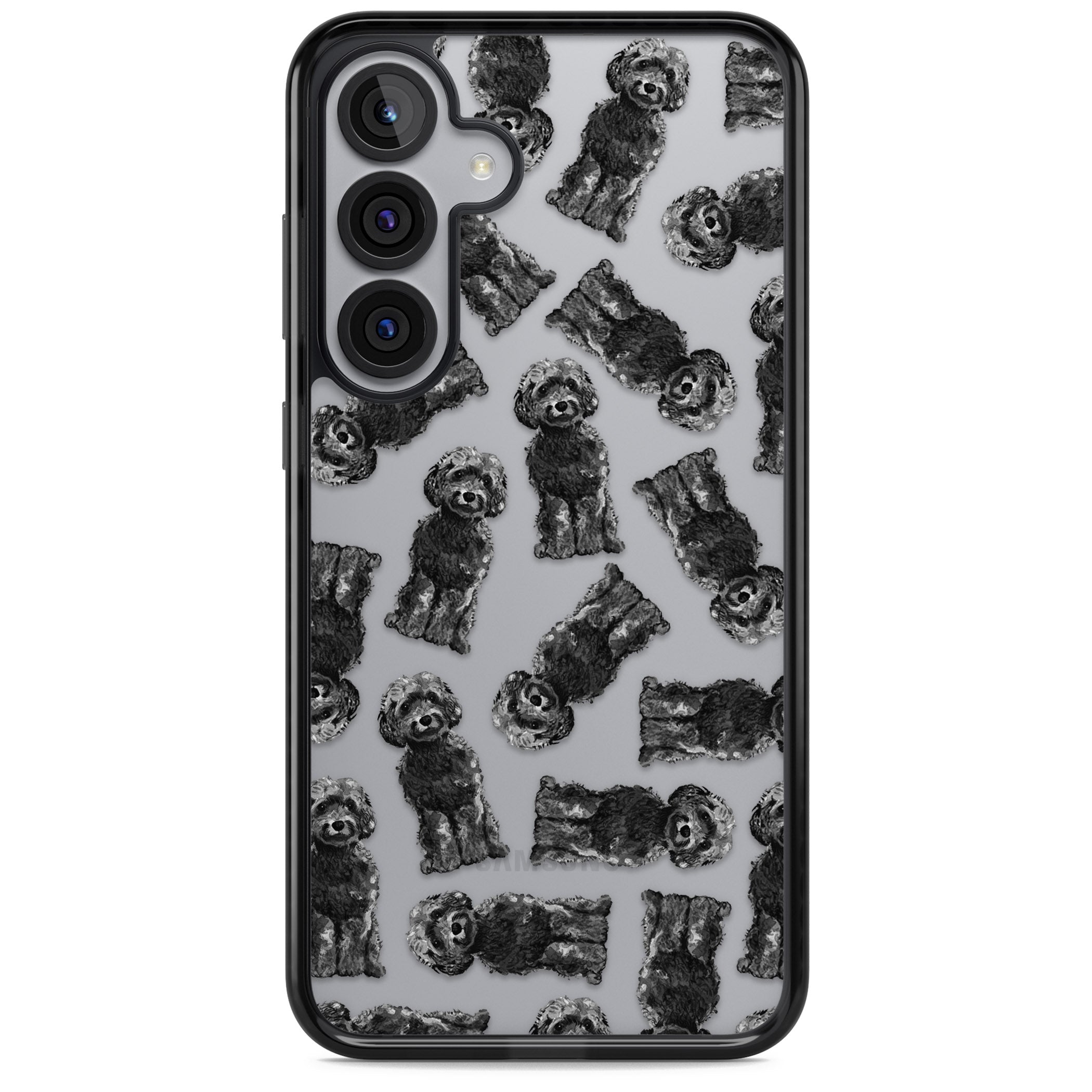 Black Cockapoo Watercolor