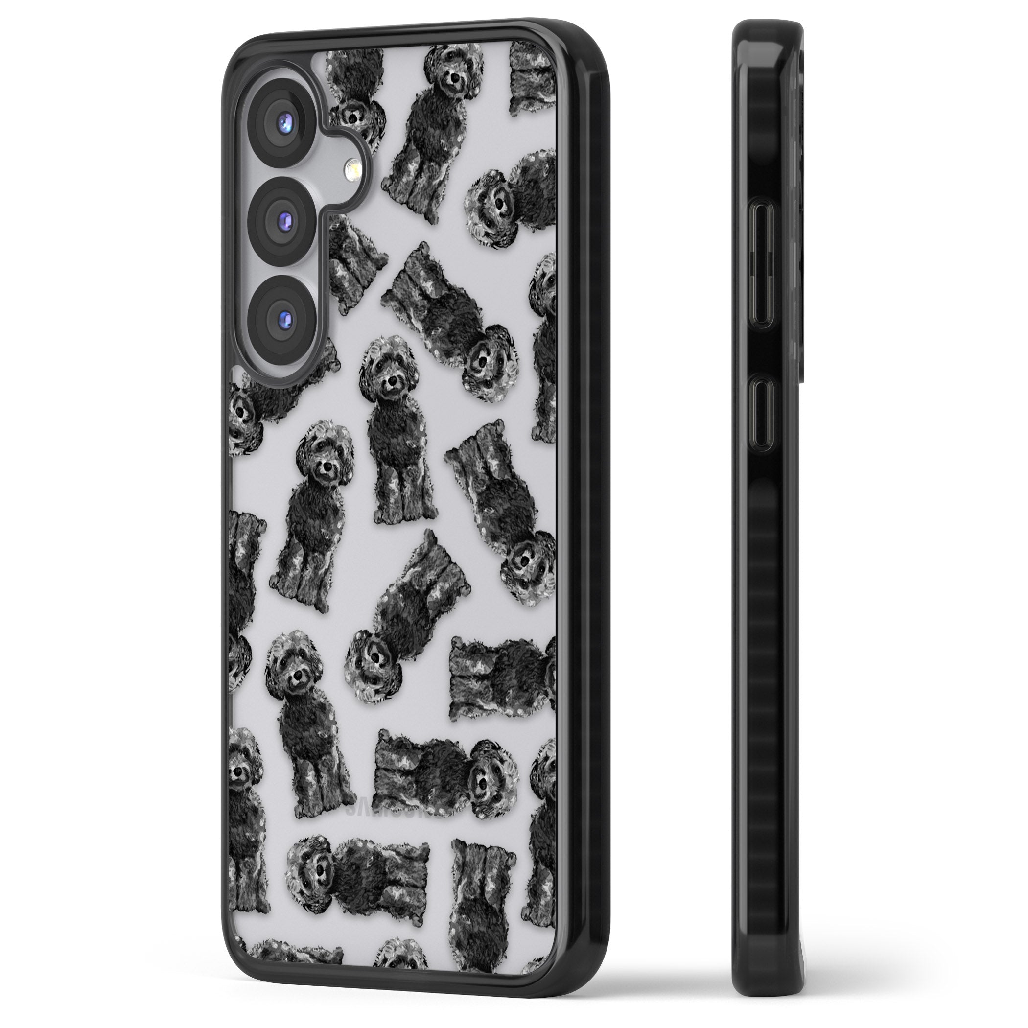 Black Cockapoo Watercolor