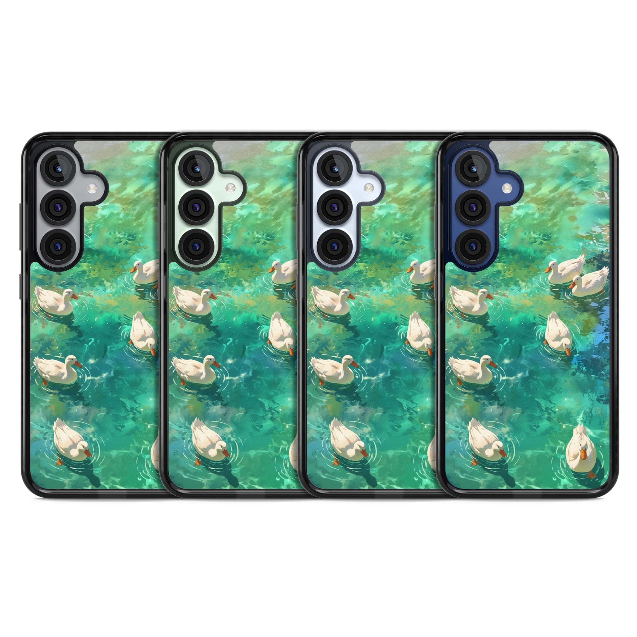 Ducks In The Pond for her iPhone case | Black Impact case for Samsung Galaxy S25, Samsung Galaxy S25 Plus