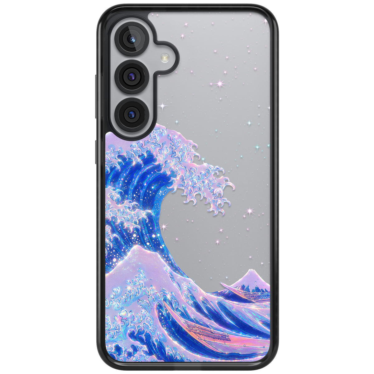 The Great Wave In Opal Samsung S25 Plus / Samsung S26 / Samsung S26 Plus Impact Black Phone Case front