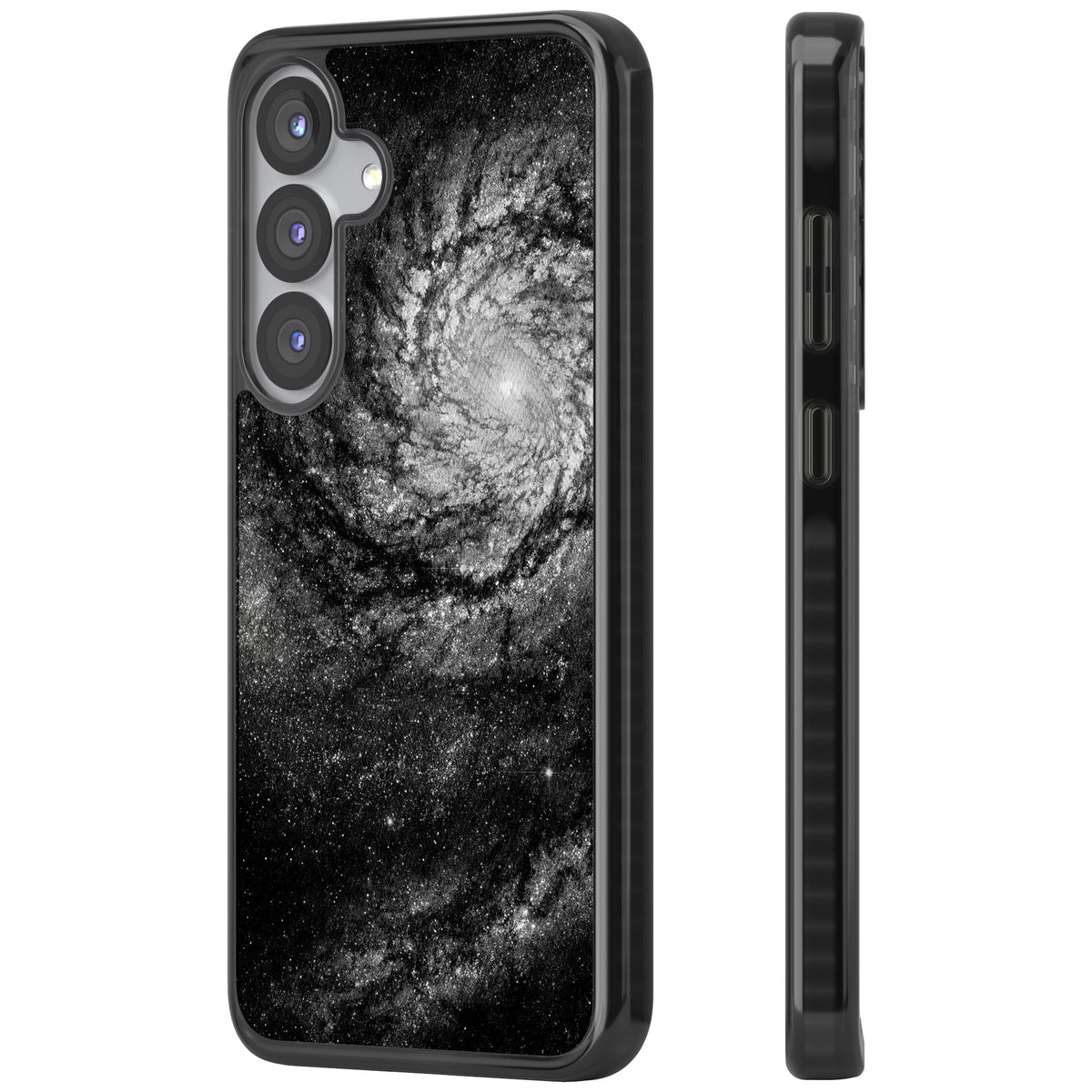 Cosmic Spiral Samsung S25 / Samsung S25 Plus / Samsung S26 / Samsung S26 Plus Impact Black Phone Case side