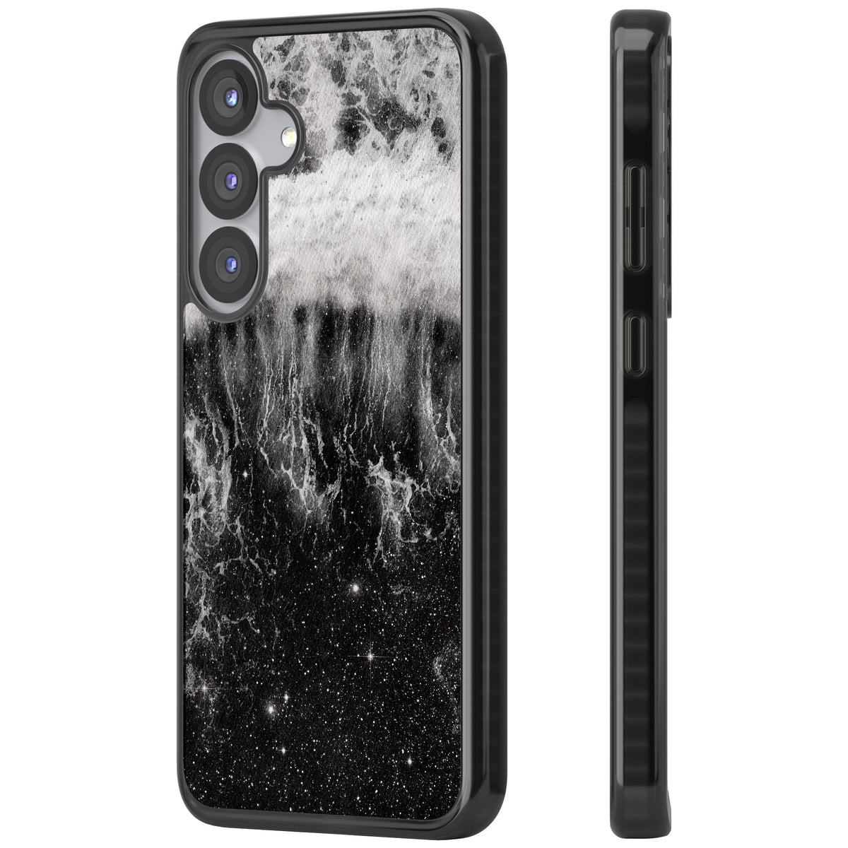 Deep Wave Samsung S25 / Samsung S25 Plus / Samsung S26 / Samsung S26 Plus Impact Black Phone Case side
