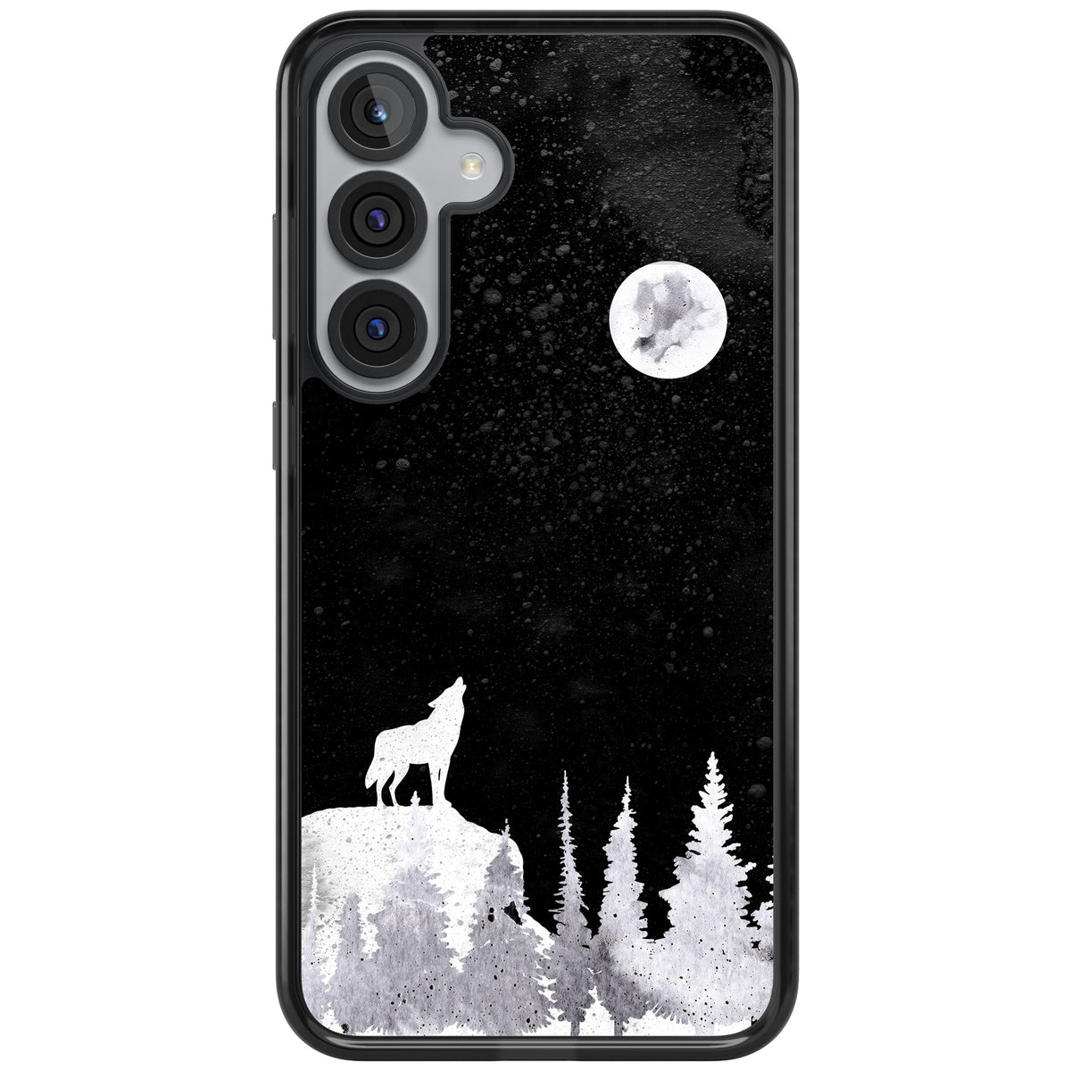 Lunar Howl Samsung S25 Plus / Samsung S26 / Samsung S26 Plus Impact Black Phone Case front