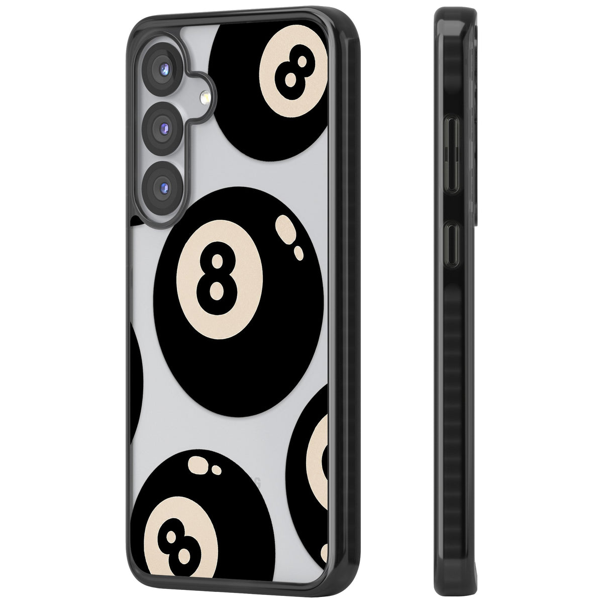 Eights Samsung S25 / Samsung S25 Plus / Samsung S26 / Samsung S26 Plus Impact Black Phone Case side