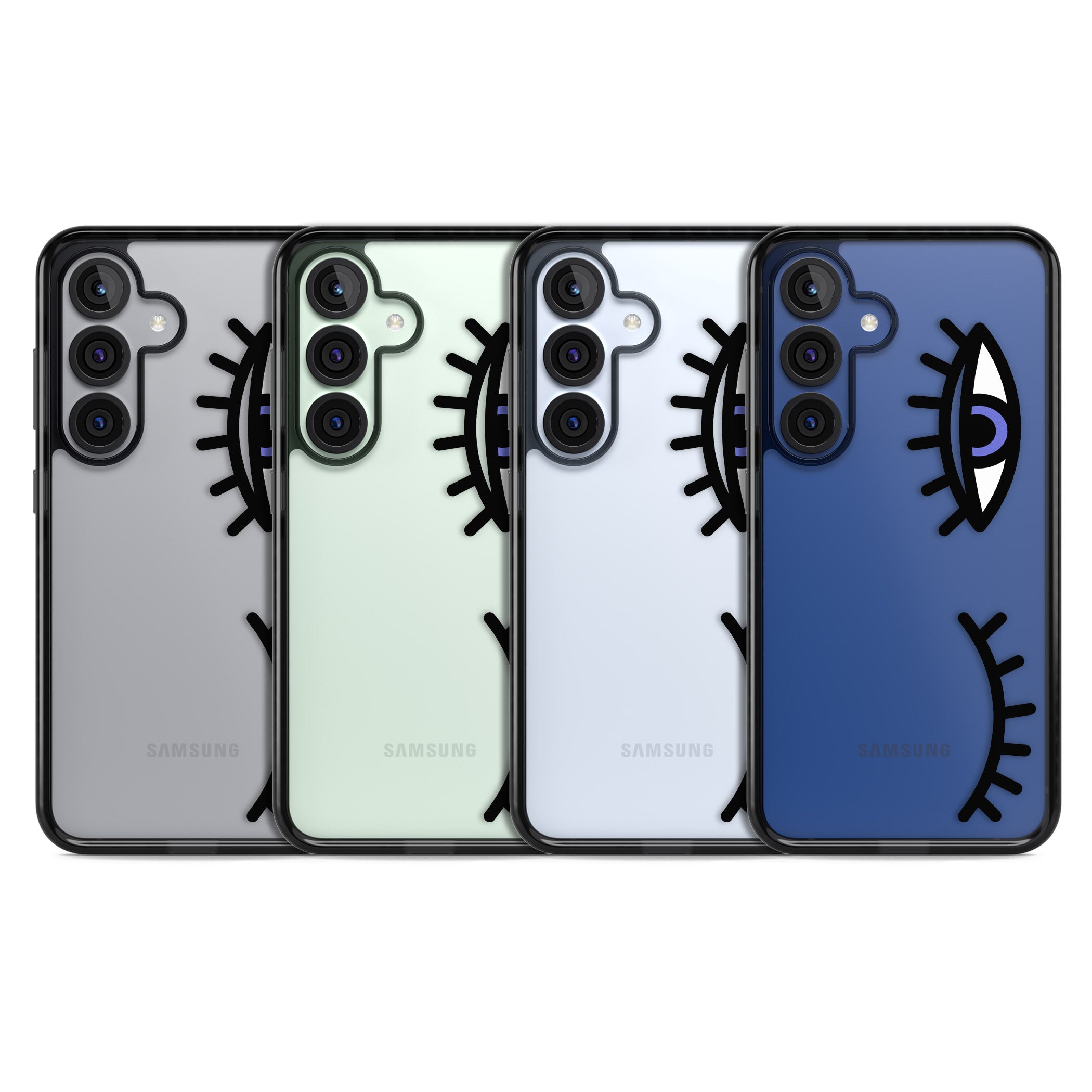 Winking Eyes Transparent Pattern