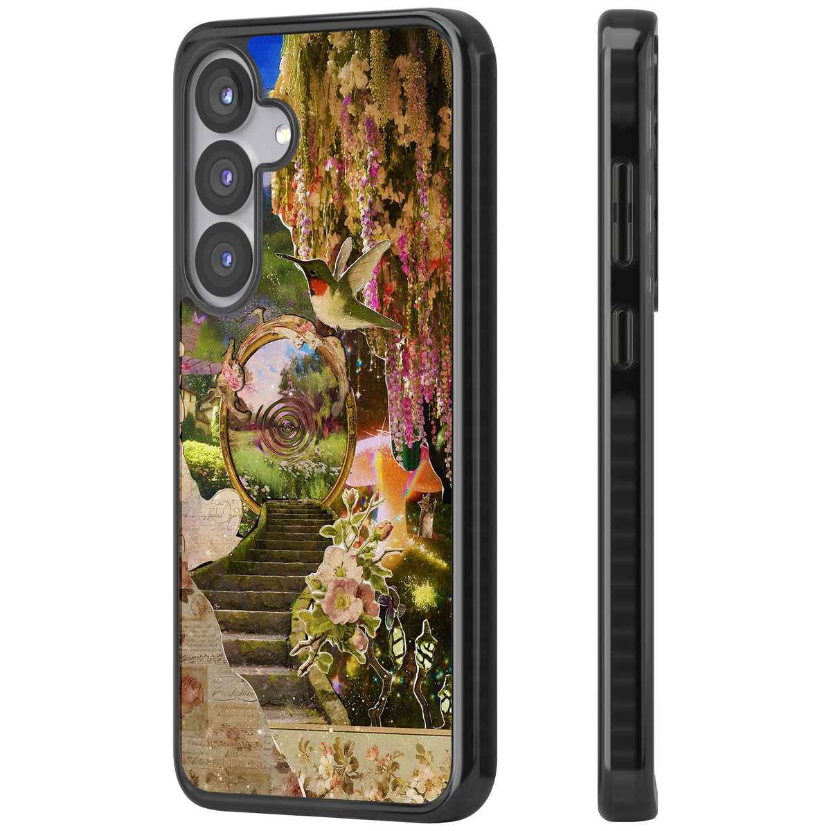 Fairy Portal Samsung S25 / Samsung S25 Plus / Samsung S26 / Samsung S26 Plus Impact Black Phone Case side