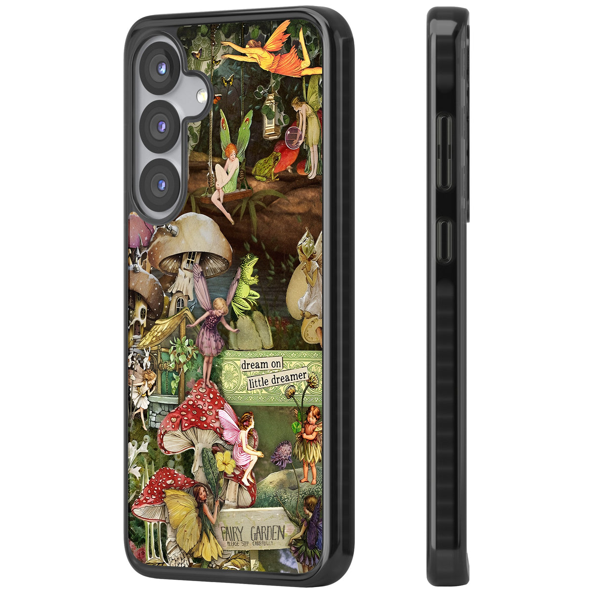 Dreamy Garden Samsung S25 / Samsung S25 Plus / Samsung S26 / Samsung S26 Plus Impact Black Phone Case side