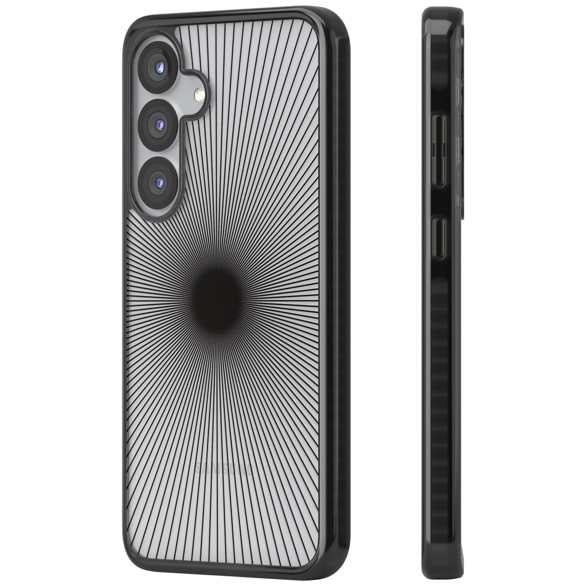 Linear Sunburst Samsung S25 / Samsung S25 Plus / Samsung S26 / Samsung S26 Plus Impact Black Phone Case side