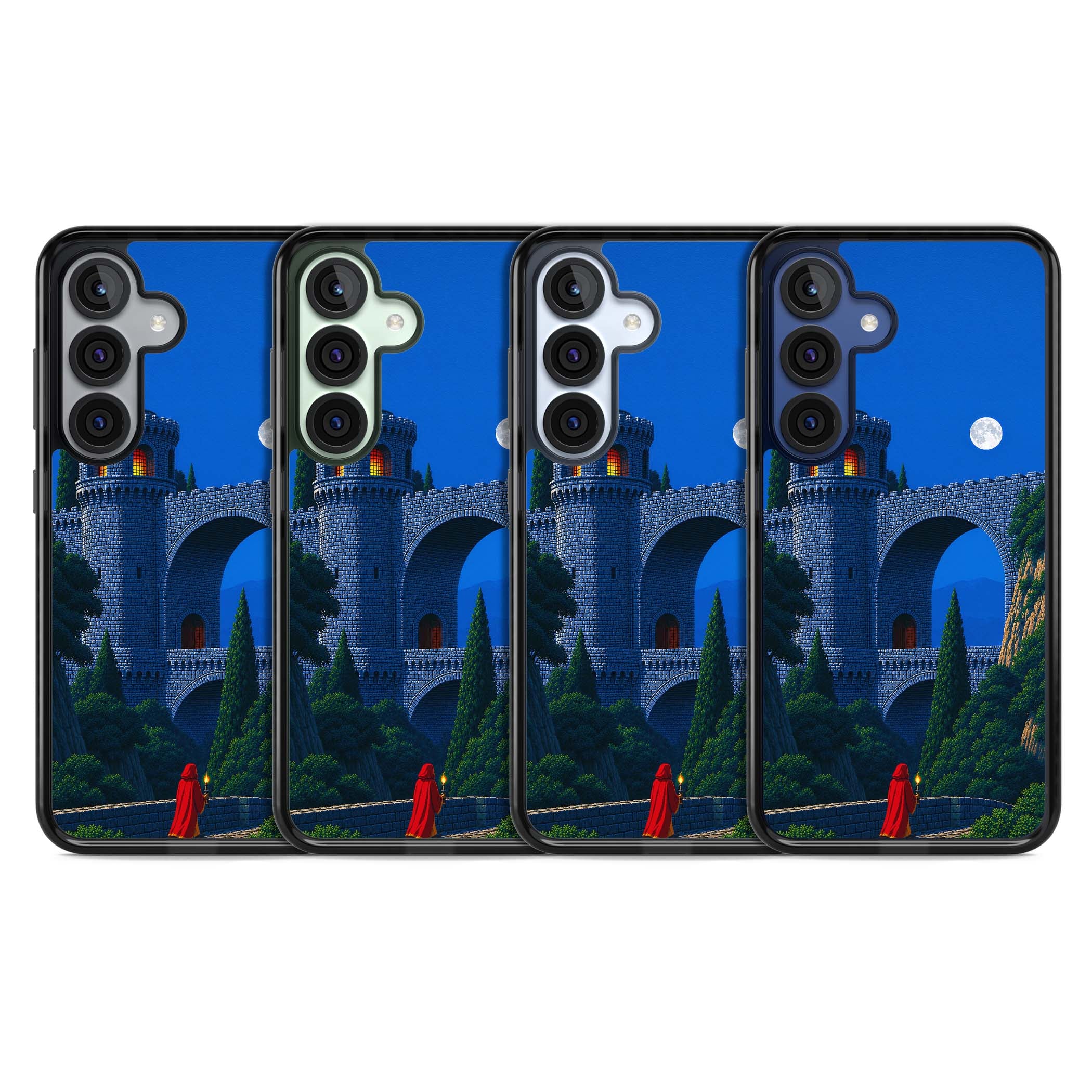 Castle Walls art iPhone case | Black Impact case for Samsung Galaxy S25, Samsung Galaxy S25 Plus
