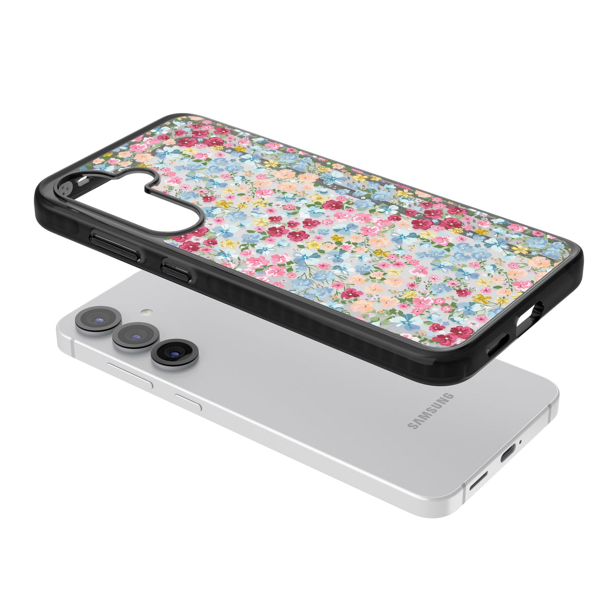 Venetian Meadow Samsung S25 / Samsung S25 Plus / Samsung S26 / Samsung S26 Plus Impact Black Phone Case angled