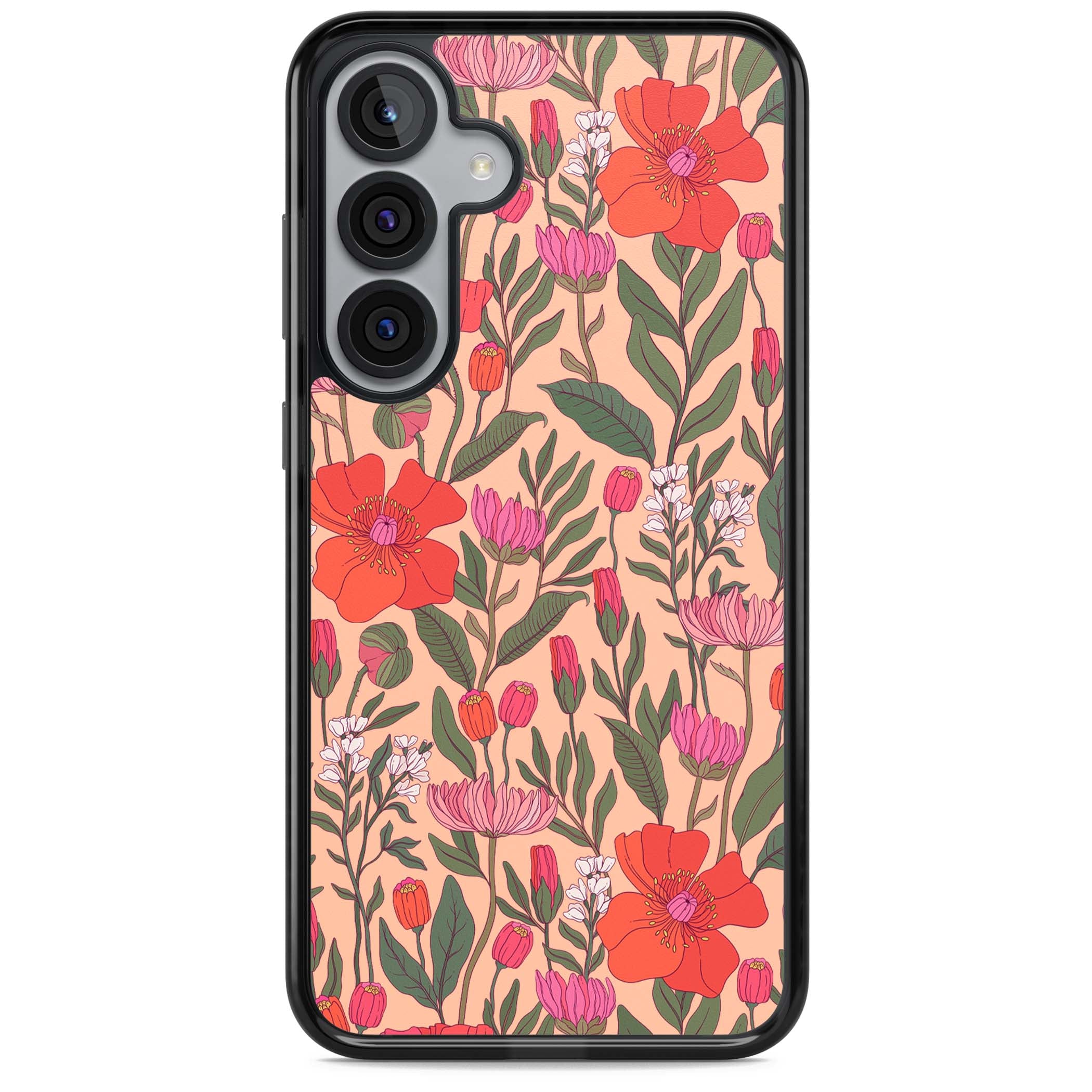 Peachy Floral Background