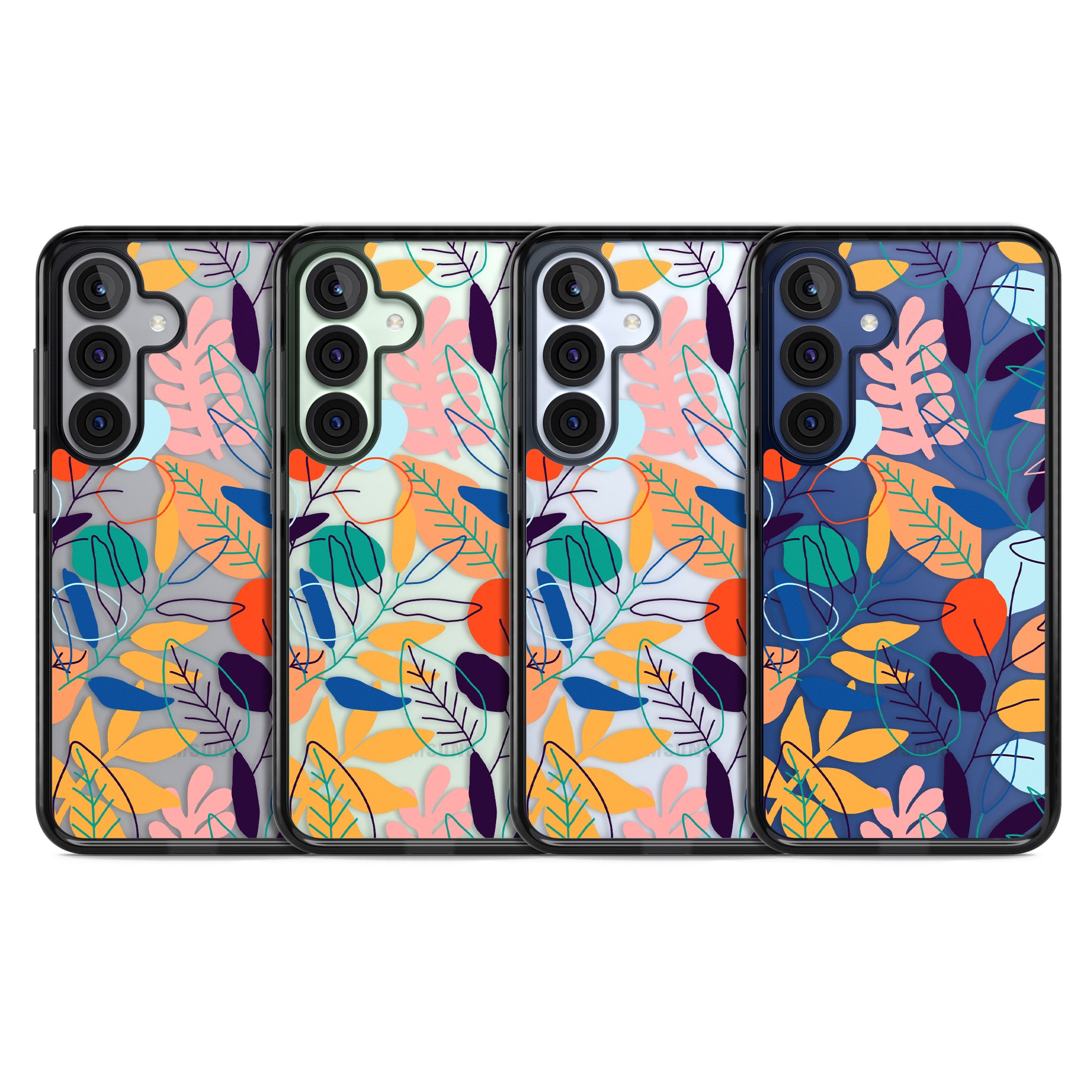 Abstract Line Drawn Leaves