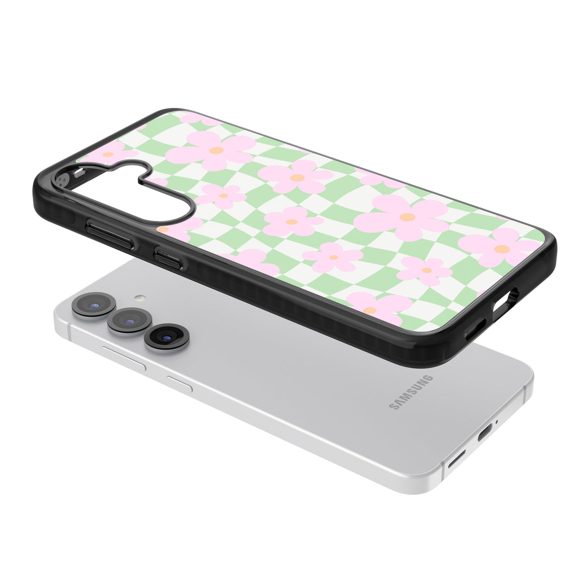 Spring Picnic Samsung S25 / Samsung S25 Plus / Samsung S26 / Samsung S26 Plus Impact Black Phone Case angled
