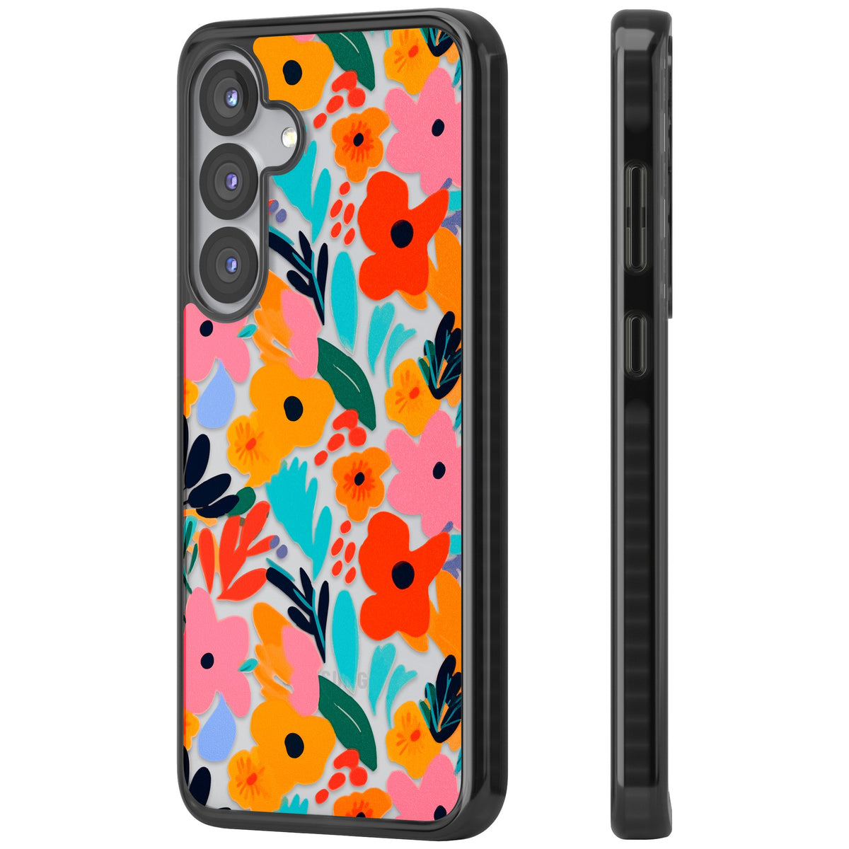 Floral Fiesta Samsung S25 / Samsung S25 Plus / Samsung S26 / Samsung S26 Plus Impact Black Phone Case side