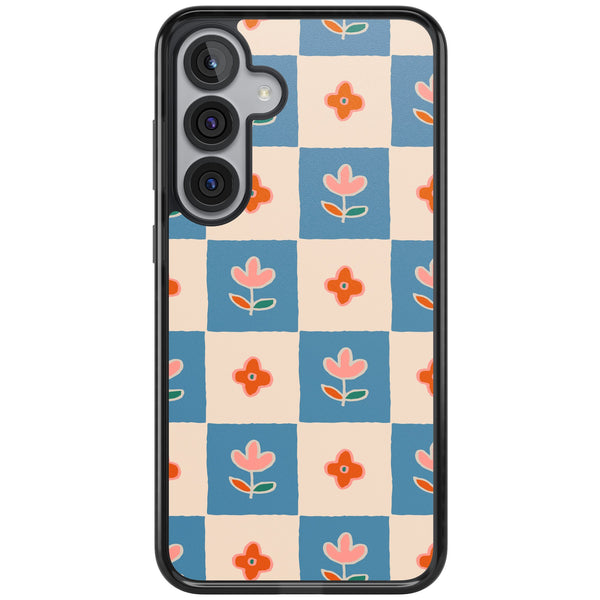 Vintage Bloom Checkered